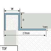Aluminium Formable Square Trim 10 mm