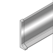 Aluminium Skirting - Adhesive Fix 80 mm